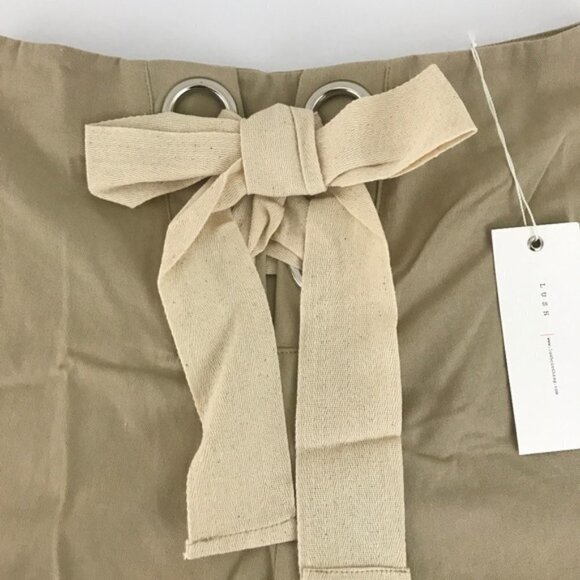 Lush Khaki Tan High Waist Tie Front Shorts NWT - Picture 3 of 8